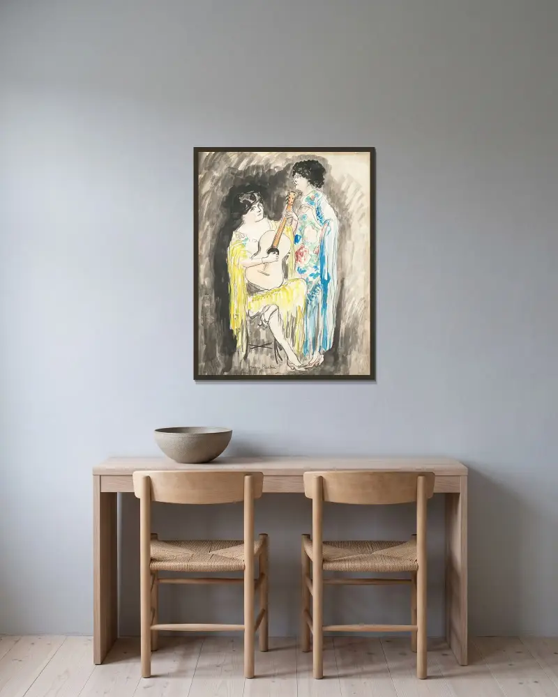 Utan titel (Spanskor) av Francis Picabia inramad på en vägg