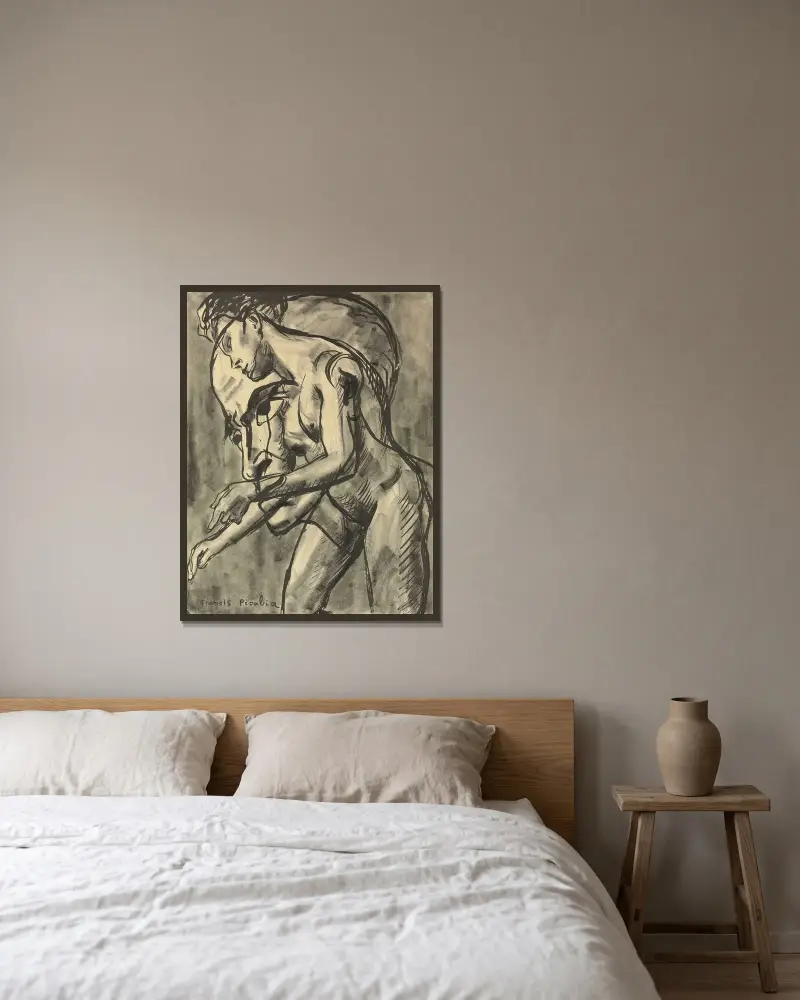Sans titre av Francis Picabia inramad på en vägg