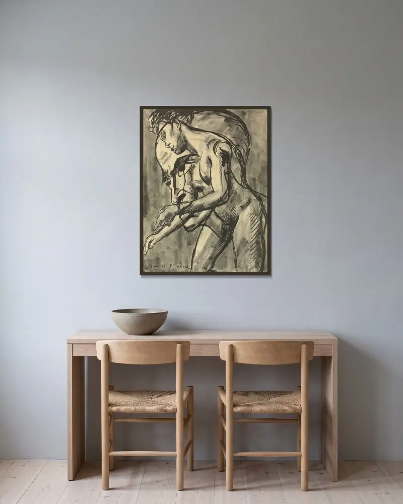Sans titre av Francis Picabia inramad på en vägg