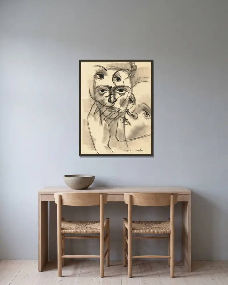 Sans titre av Francis Picabia inramad på en vägg