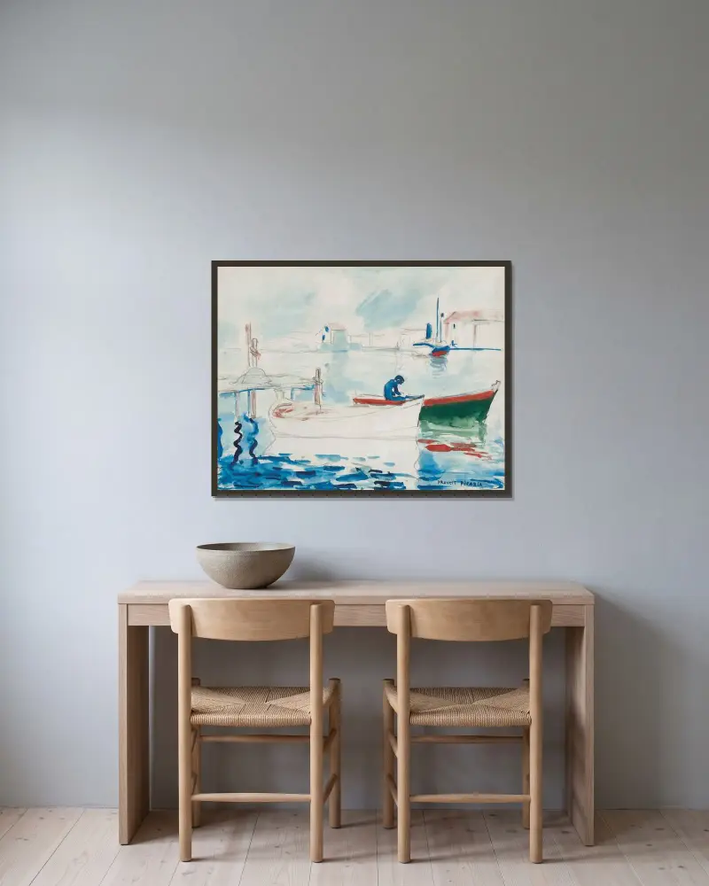Sans titre av Francis Picabia inramad på en vägg