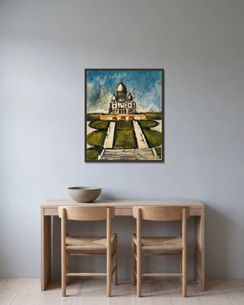 Utan titel (Sacré-Cœur, Montmartre) av Francis Picabia inramad på en vägg