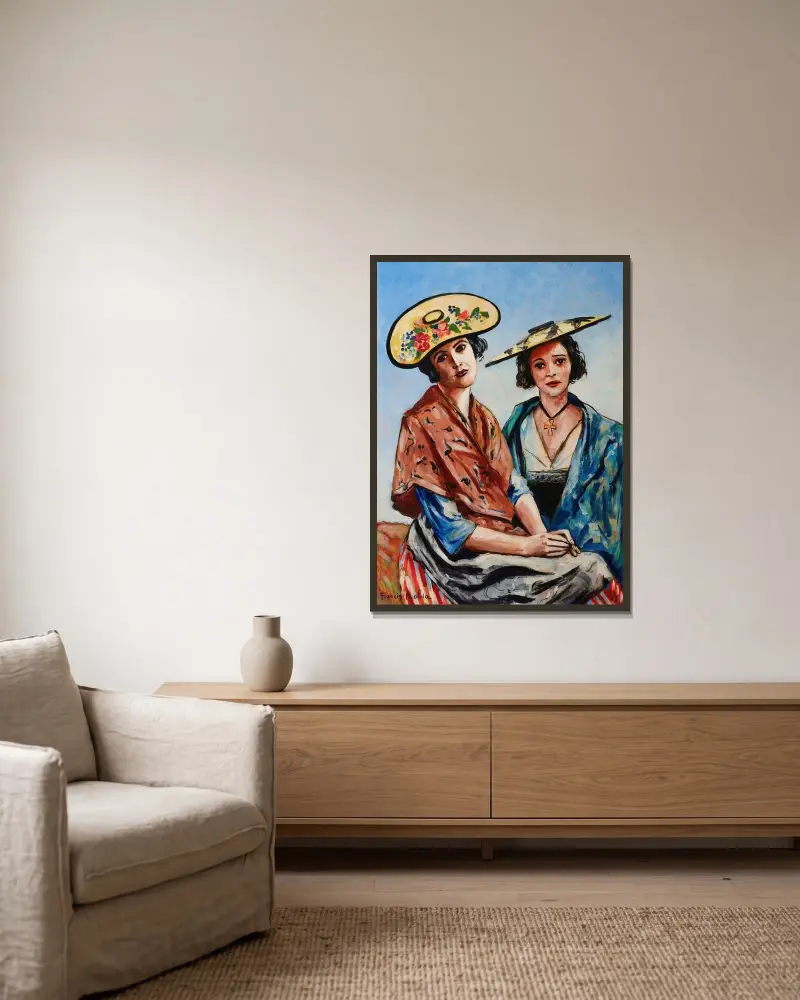 Utan titel av Francis Picabia inramad på en vägg