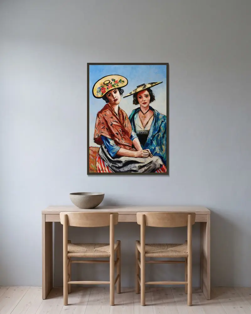 Utan titel av Francis Picabia inramad på en vägg