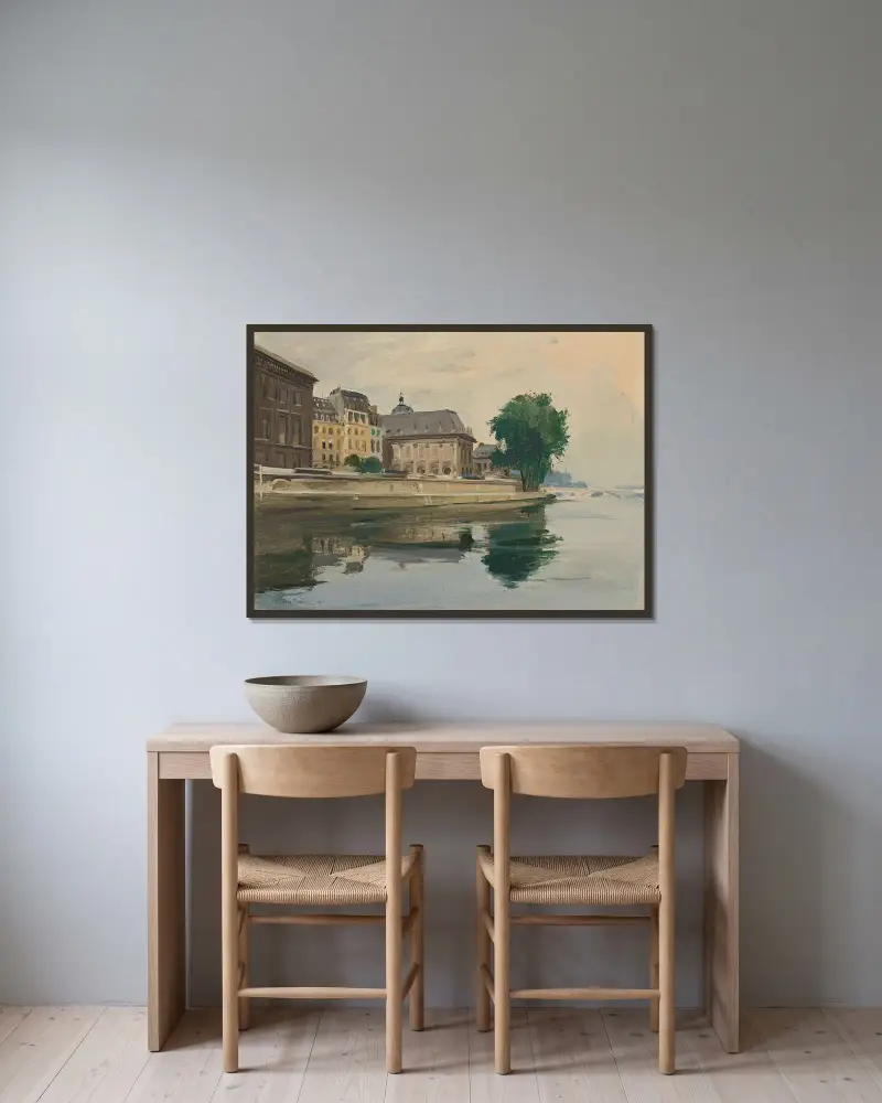 Utan titel (Seine och Institut de France, Paris) av Francis Picabia inramad på en vägg