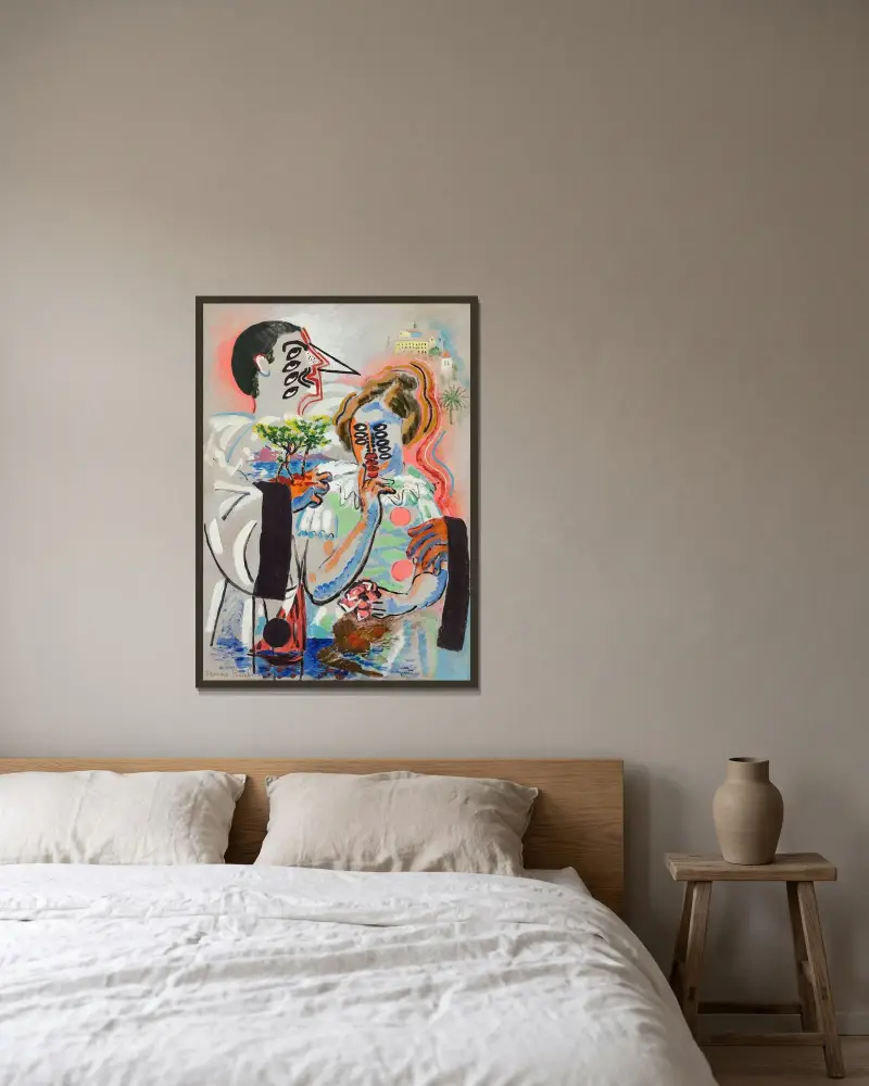 Sans titre av Francis Picabia inramad på en vägg