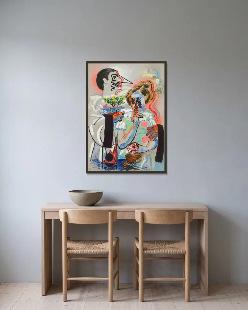 Sans titre av Francis Picabia inramad på en vägg