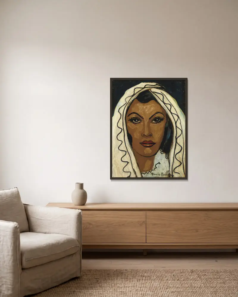 Bez tytułu (Kobiece oblicze) – nr 1, Francis Picabia w ramie na ścianie