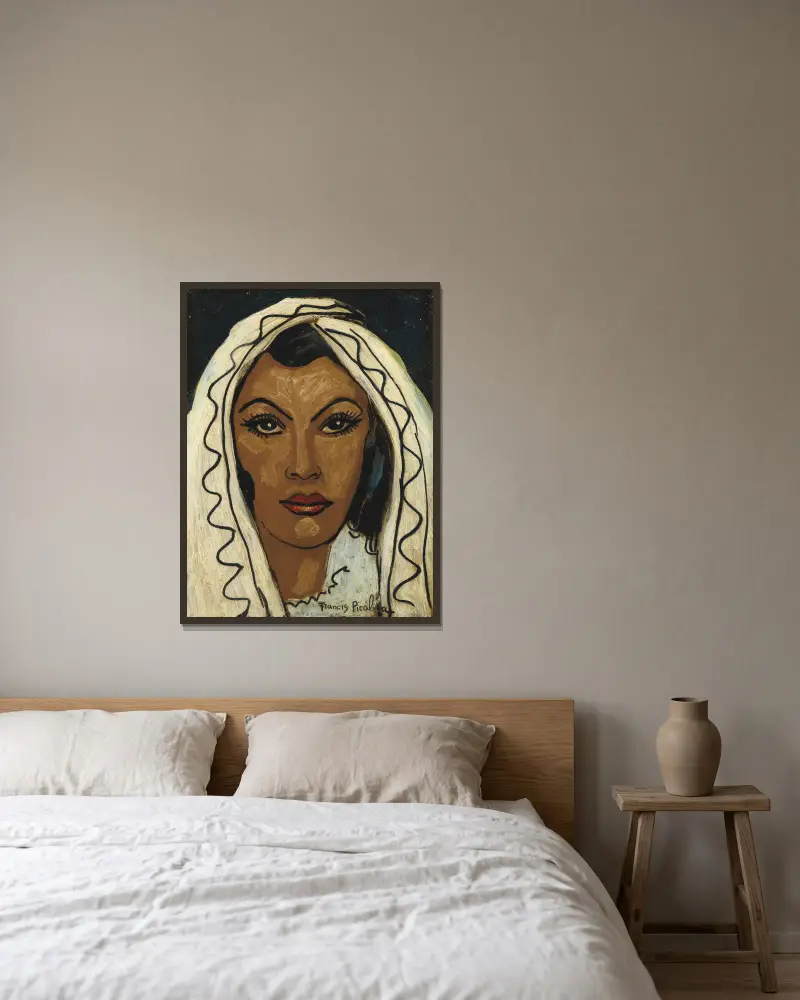 Bez tytułu (Kobiece oblicze) – nr 1, Francis Picabia w ramie na ścianie