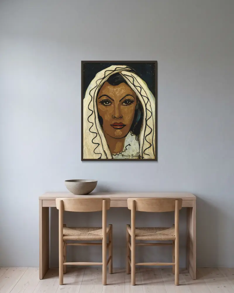 Bez tytułu (Kobiece oblicze) – nr 1, Francis Picabia w ramie na ścianie