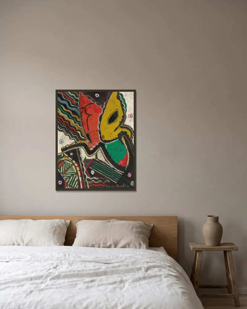 Utan titel (Venedig) av Francis Picabia inramad på en vägg