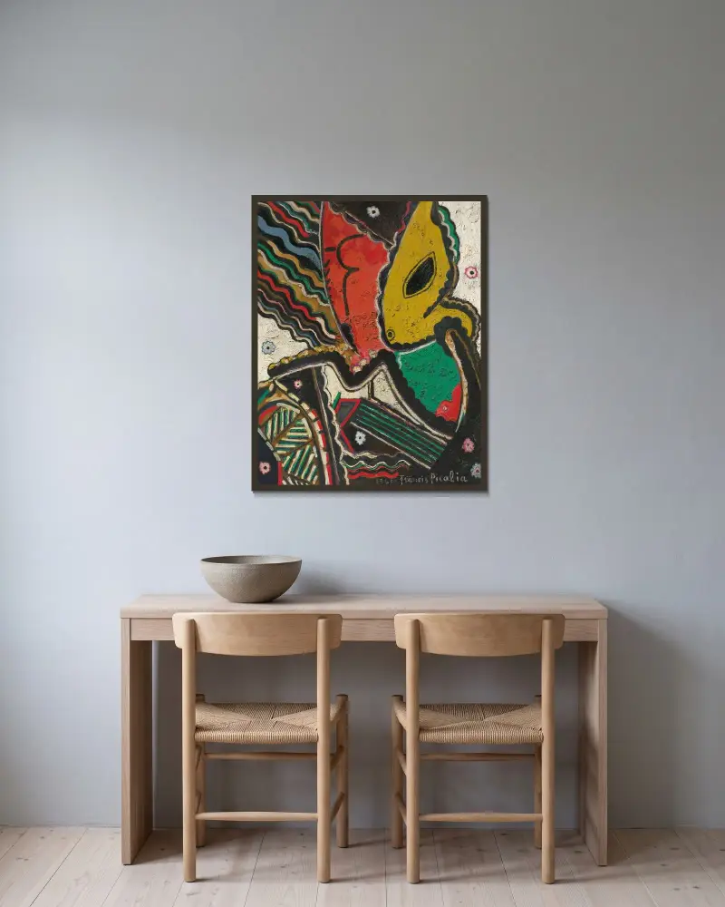 Utan titel (Venedig) av Francis Picabia inramad på en vägg