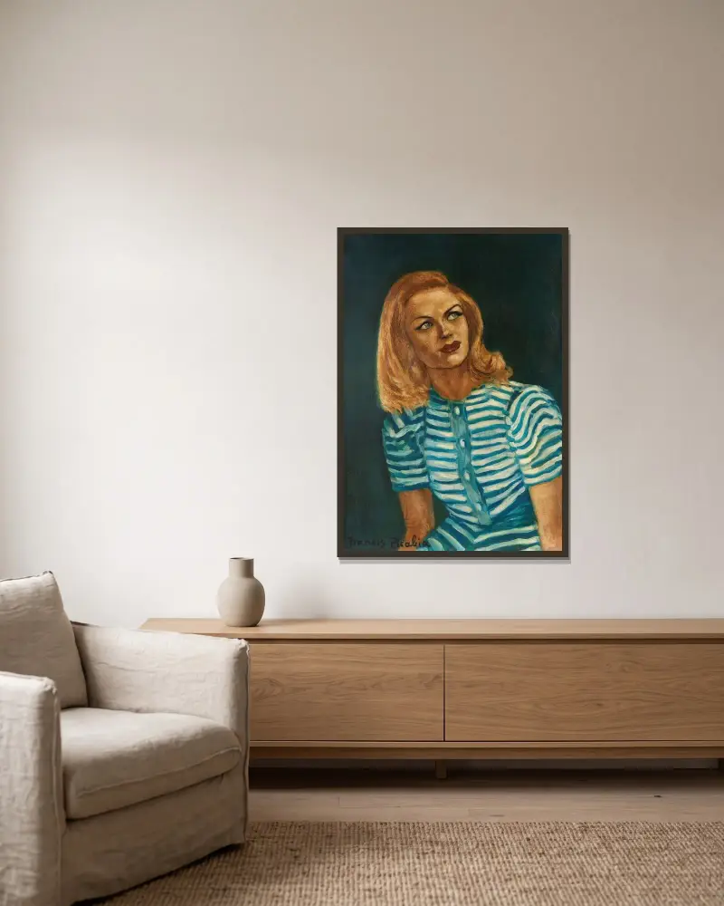 Sans titre av Francis Picabia inramad på en vägg