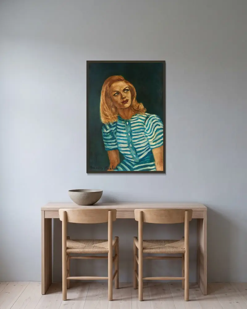 Sans titre av Francis Picabia inramad på en vägg
