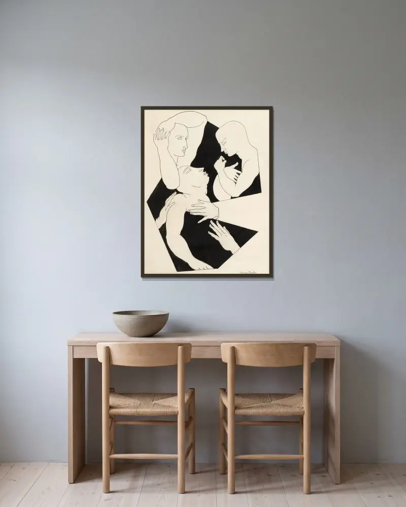 Sans titre av Francis Picabia inramad på en vägg