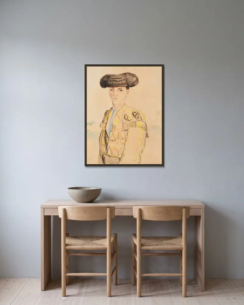 Toréador av Francis Picabia inramad på en vägg