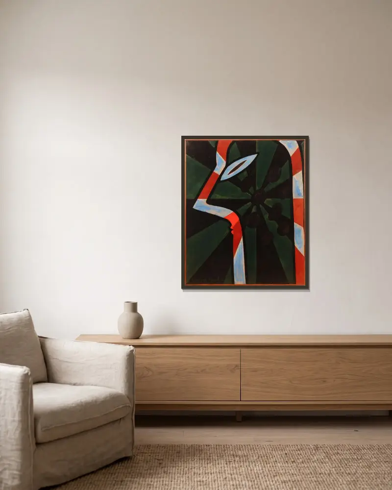 Untitled av Francis Picabia inramad på en vägg