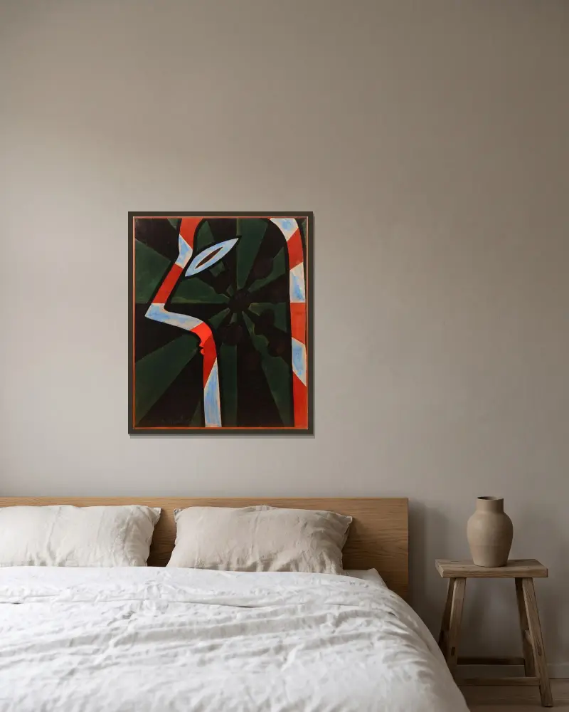 Untitled av Francis Picabia inramad på en vägg