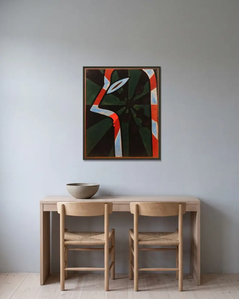 Untitled av Francis Picabia inramad på en vägg