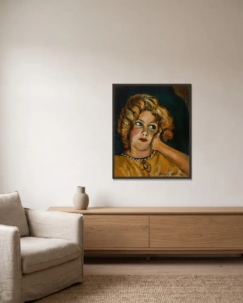 Untitled av Francis Picabia inramad på en vägg