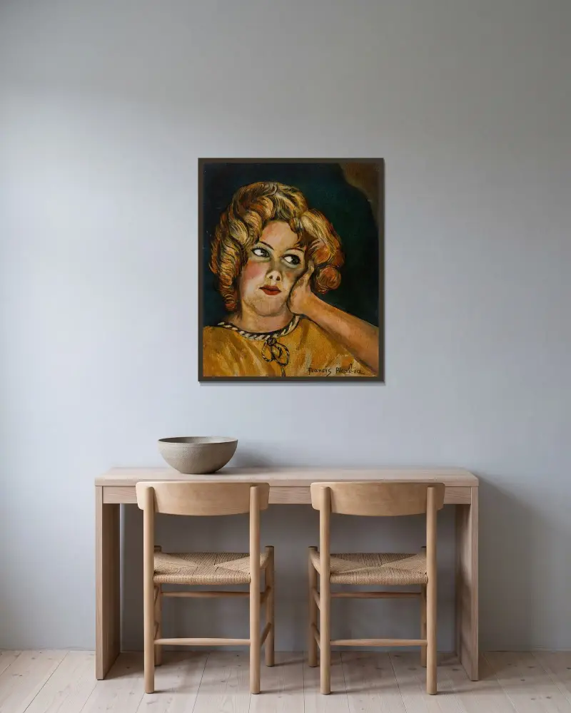 Untitled av Francis Picabia inramad på en vägg