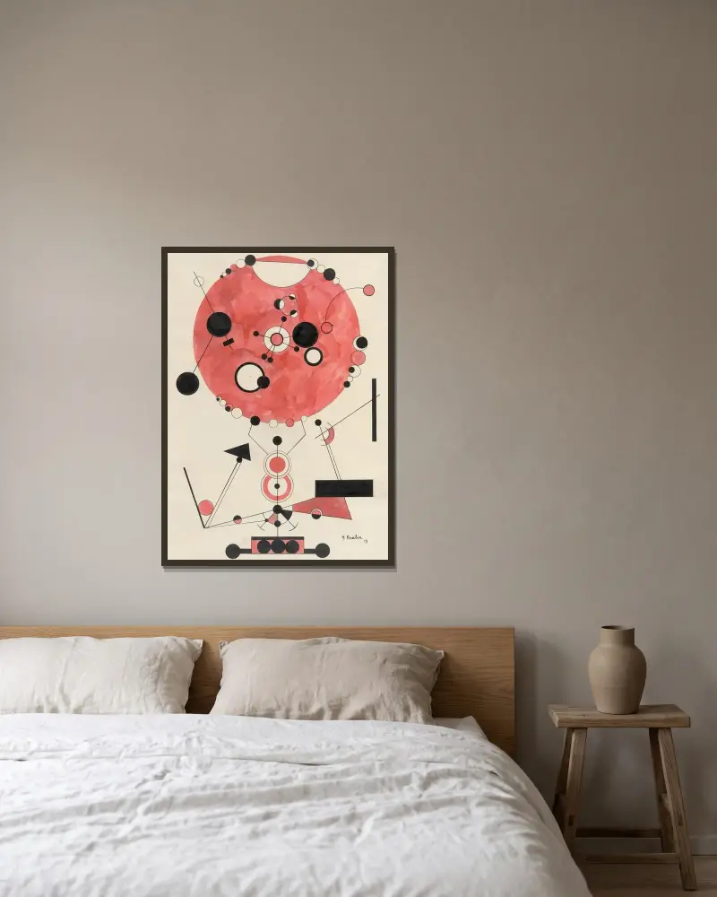 Untitled av Francis Picabia inramad på en vägg