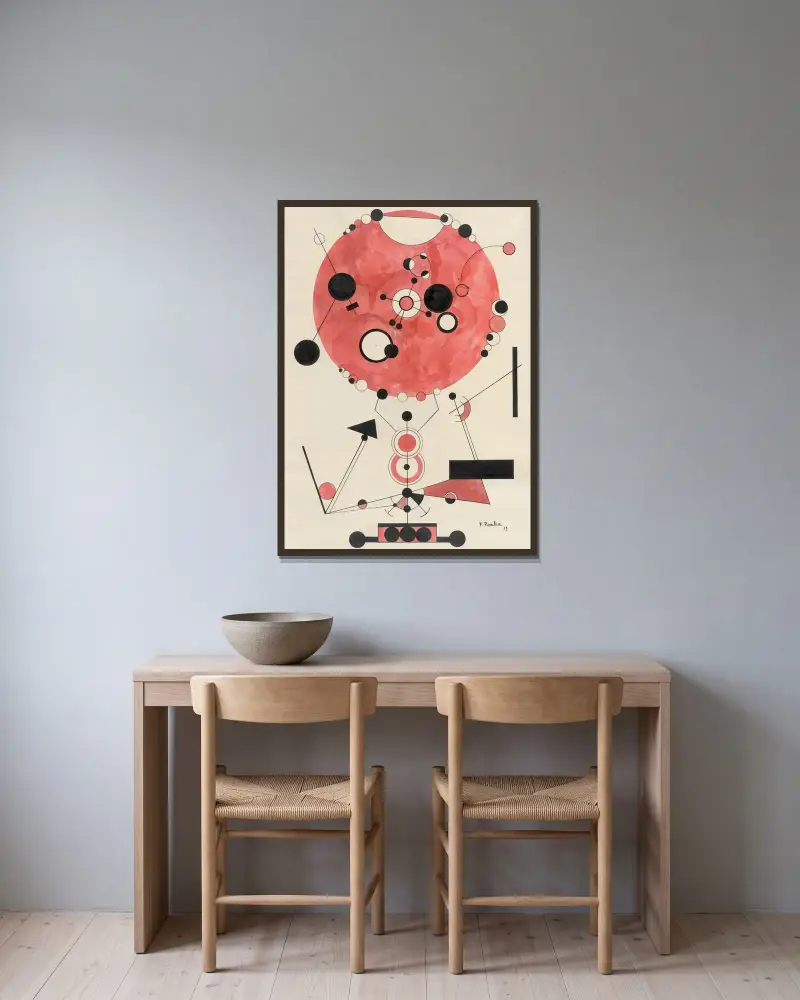 Untitled av Francis Picabia inramad på en vägg