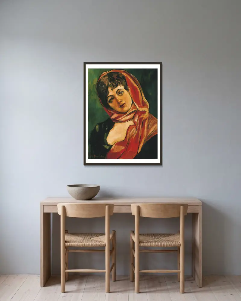 Visage de Femme av Francis Picabia inramad på en vägg