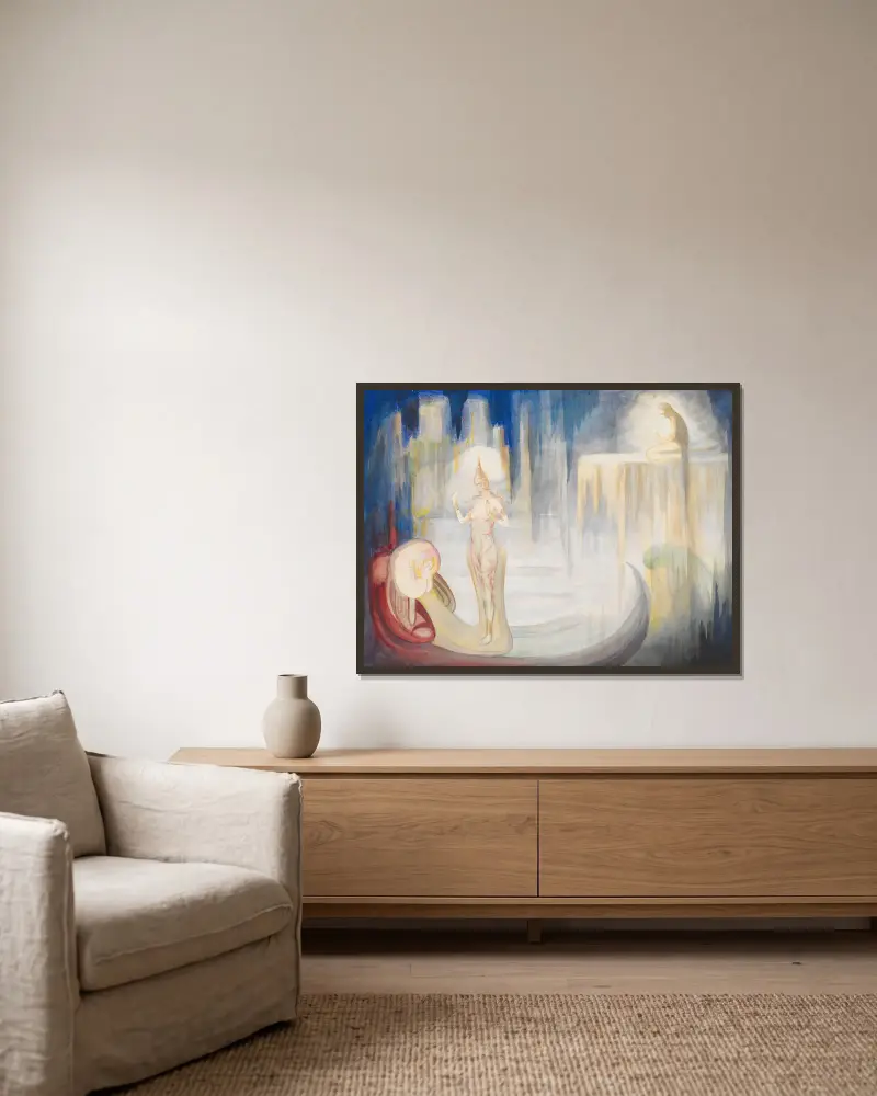 Wasser von Franciszek Siedlecki gerahmt an einer Wand