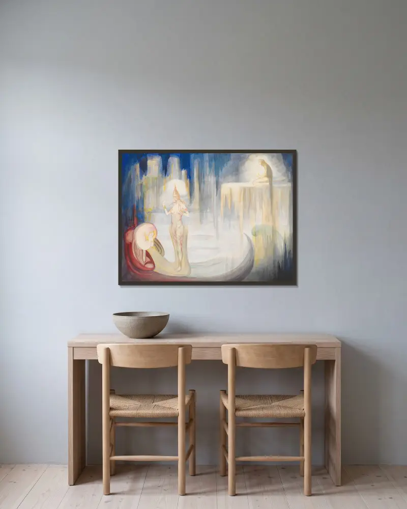 Wasser von Franciszek Siedlecki gerahmt an einer Wand