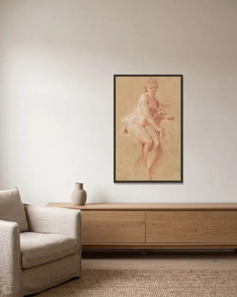 Aurora av François Boucher inramad på en vägg