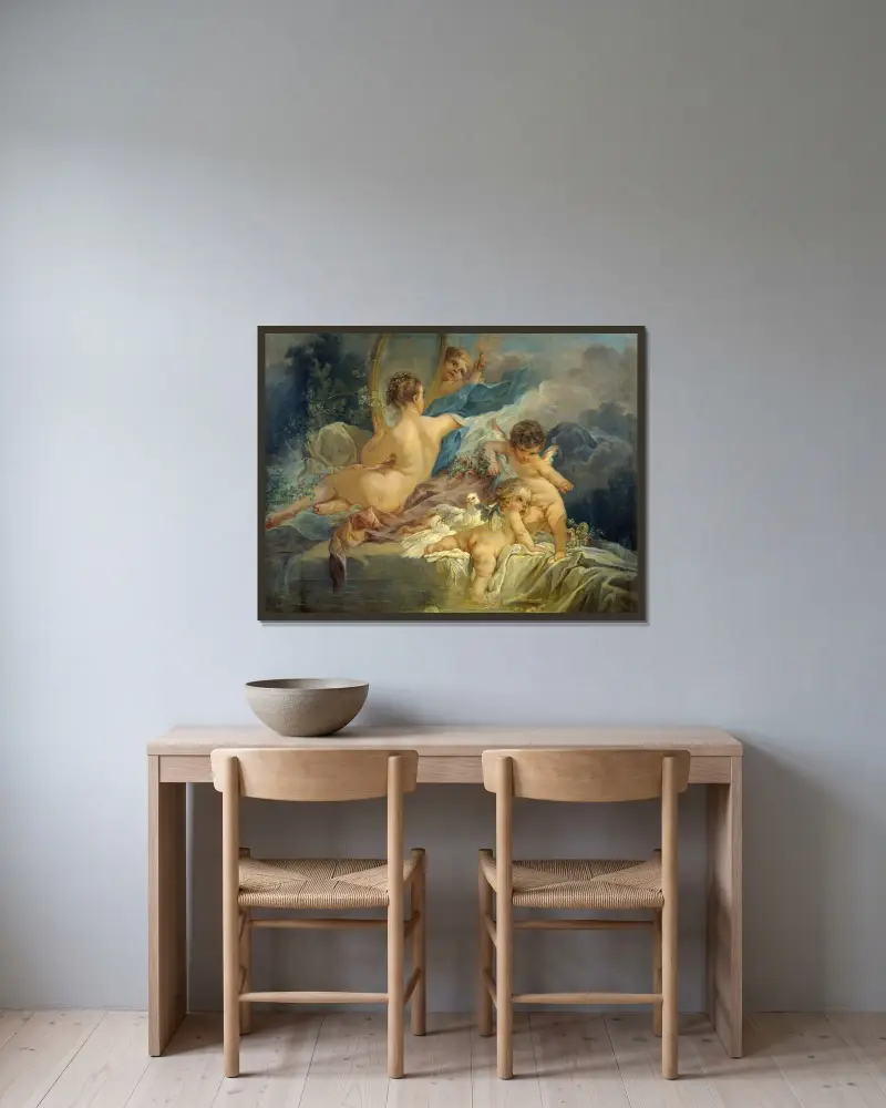 La toilette de Vénus av François Boucher inramad på en vägg