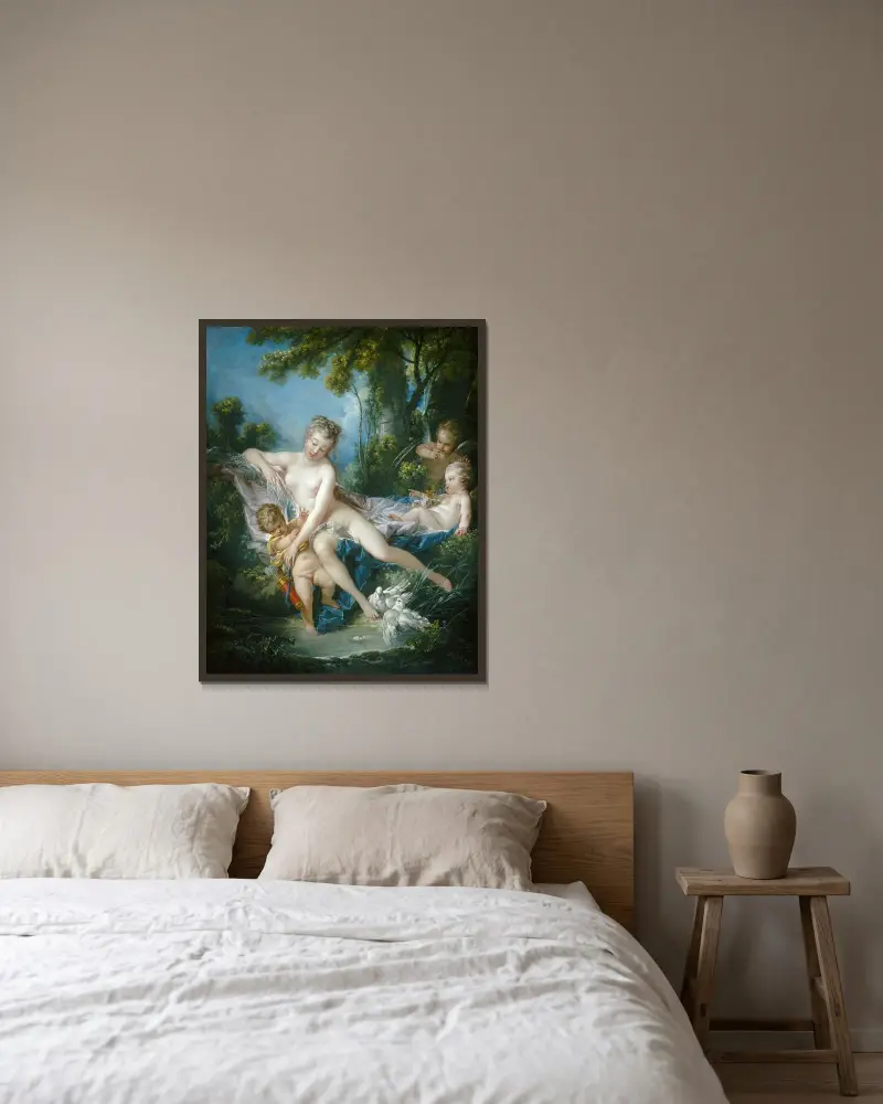 Venus bad av François Boucher inramad på en vägg