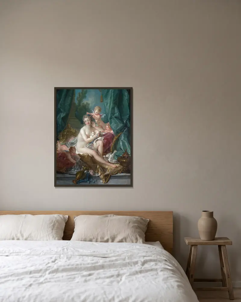 Venus' Toilette, 1751 von François Boucher gerahmt an einer Wand