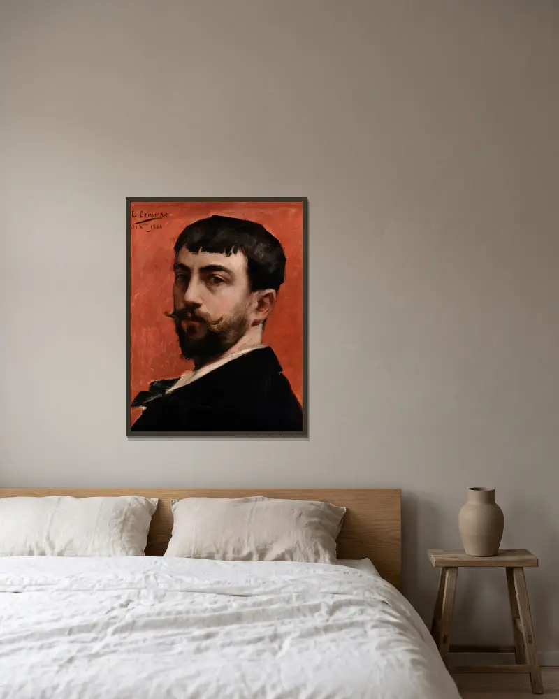 Selbstporträt von Léon François Comerre gerahmt an einer Wand