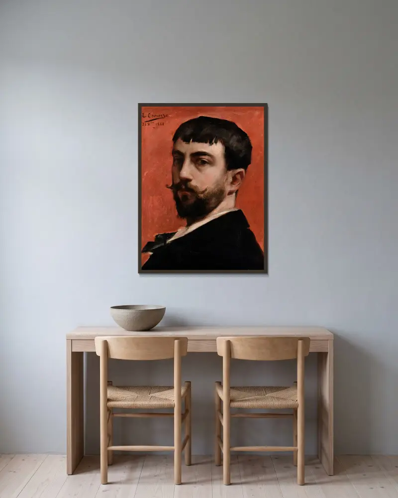 Selbstporträt von Léon François Comerre gerahmt an einer Wand