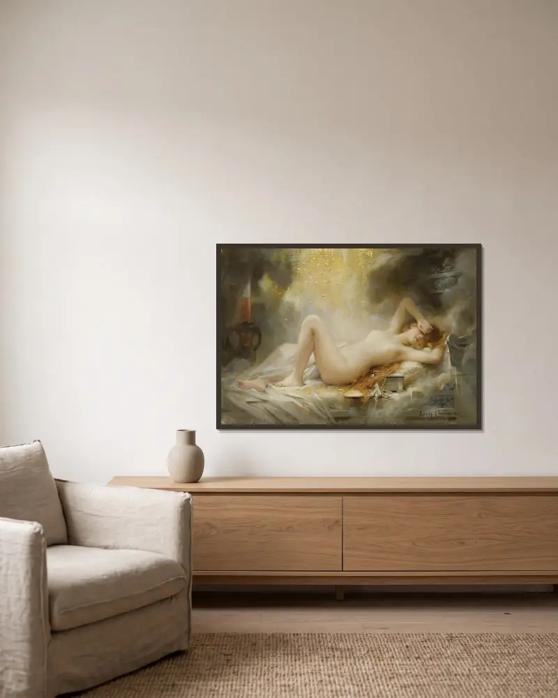 Danae von Léon François Comerre gerahmt an einer Wand