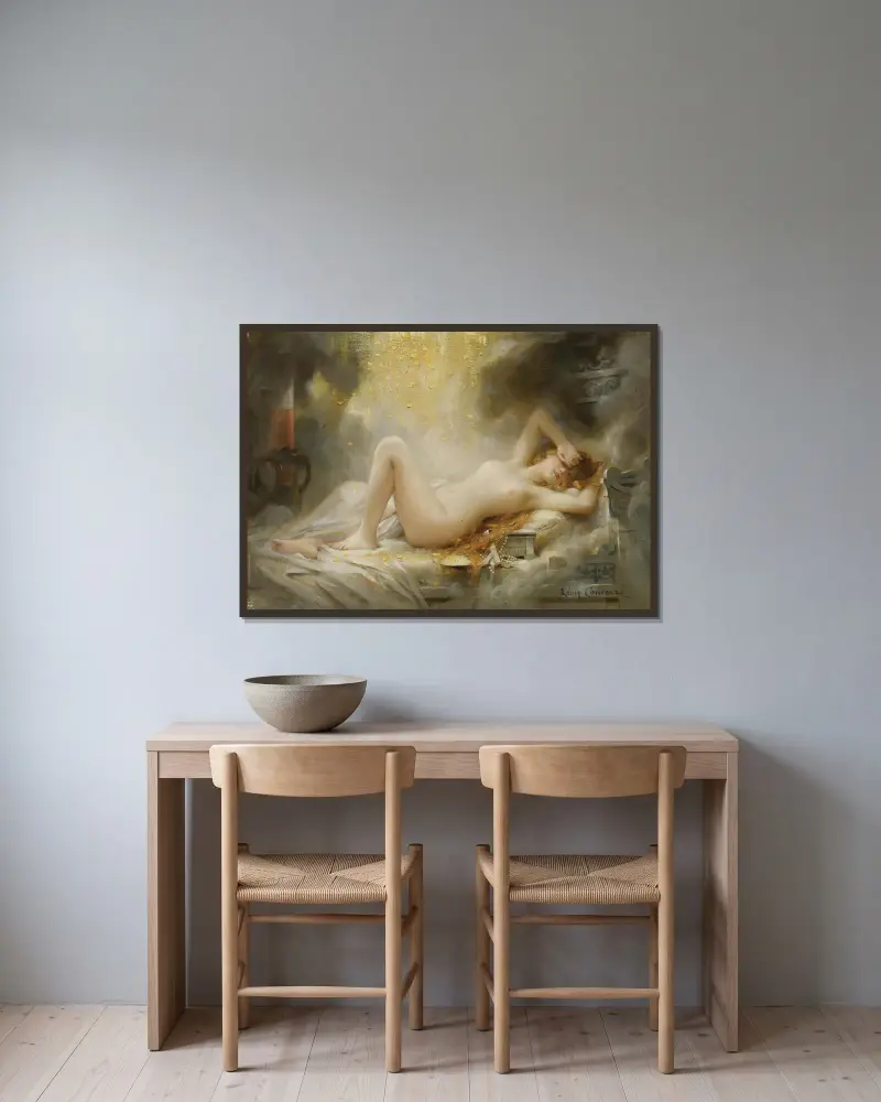 Danae von Léon François Comerre gerahmt an einer Wand