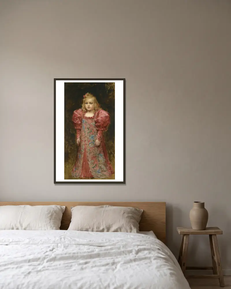Fille en costume av Léon François Comerre inramad på en vägg