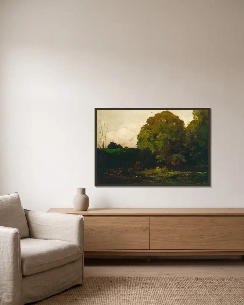 Staw w Morvan, Charles François Daubigny w ramie na ścianie