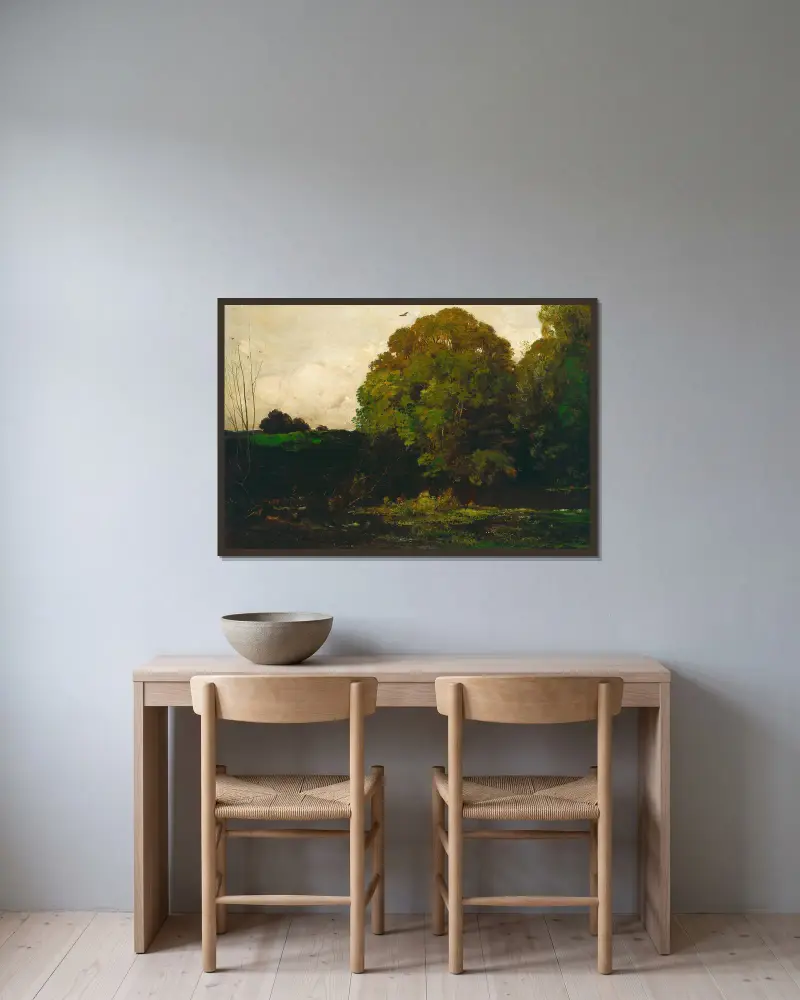 Staw w Morvan, Charles François Daubigny w ramie na ścianie