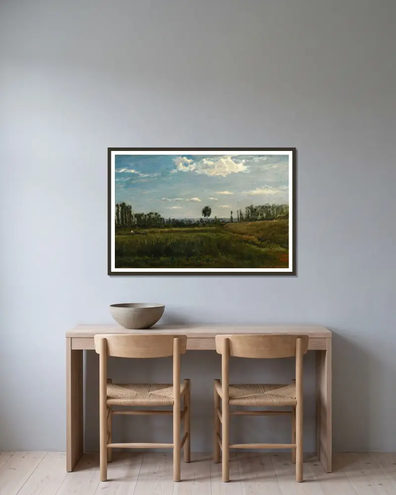 Krajina, Charles François Daubigny v rámu na stěně