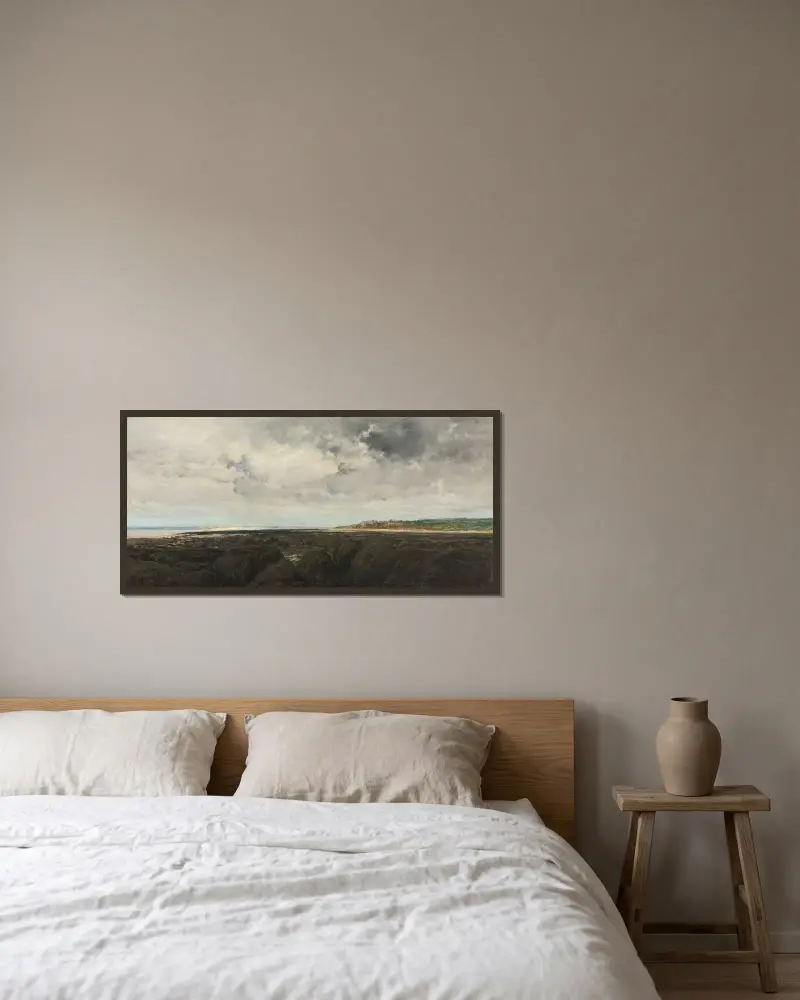 Villerville sett från Le Ratier av Charles François Daubigny inramad på en vägg