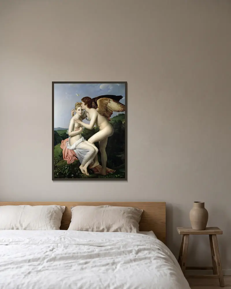 Amor a Psyché, François Gérard v rámu na stěně