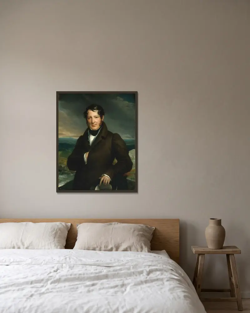 Monsieur Tortoni av François Gérard inramad på en vägg