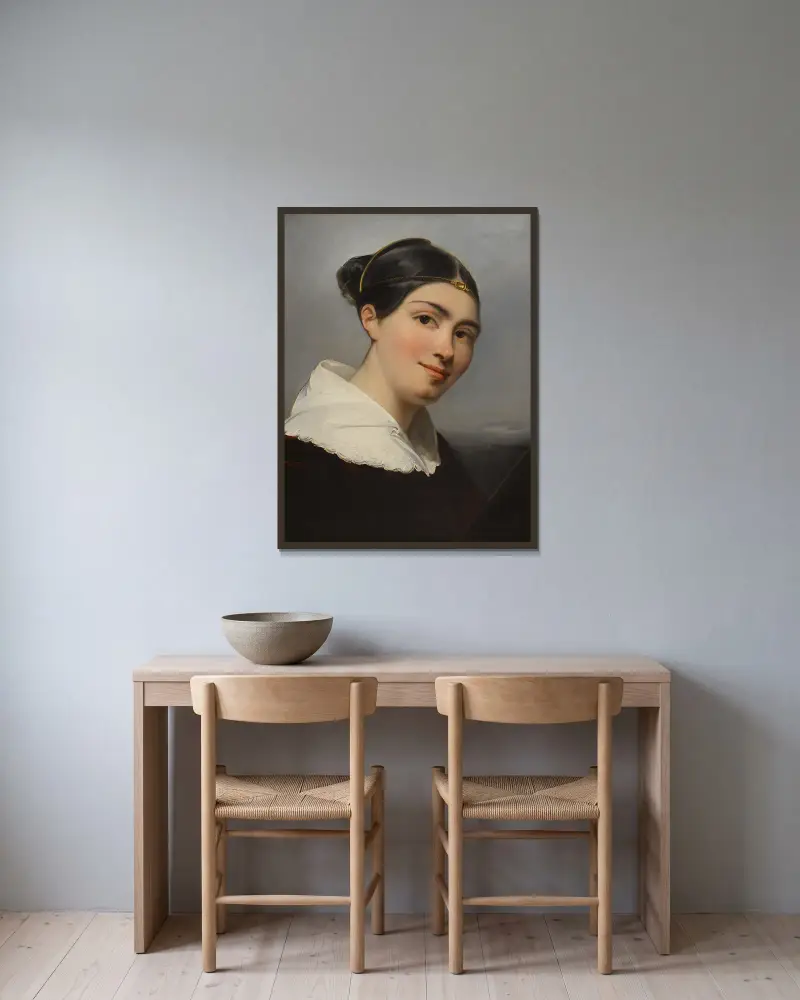 Portrait de Julie Duvidal de Montferrier av François Gérard inramad på en vägg