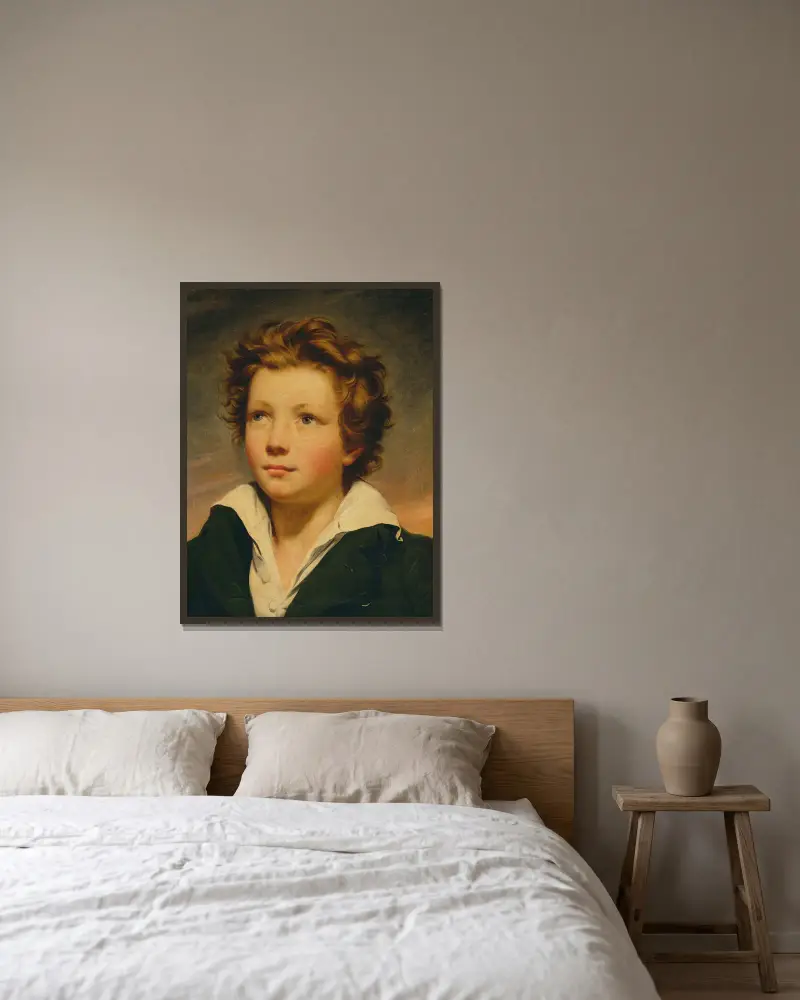 Portrait of a Boy av François Gérard inramad på en vägg