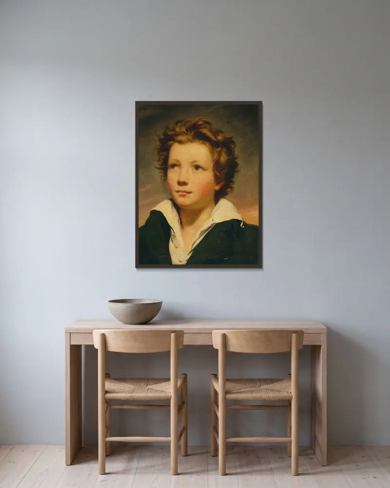Portrait of a Boy av François Gérard inramad på en vägg