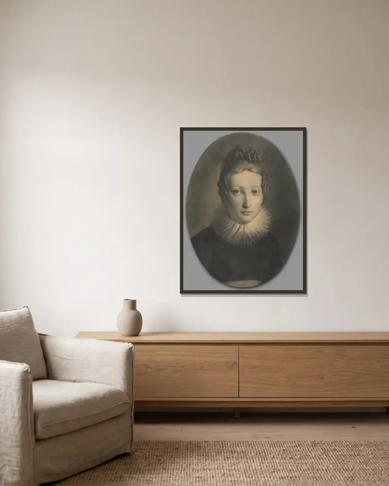 Portrait of Marie-Louise, Duchess of Parma av François Gérard inramad på en vägg