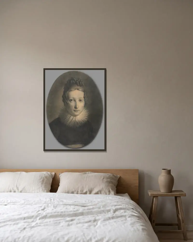 Portrait of Marie-Louise, Duchess of Parma av François Gérard inramad på en vägg